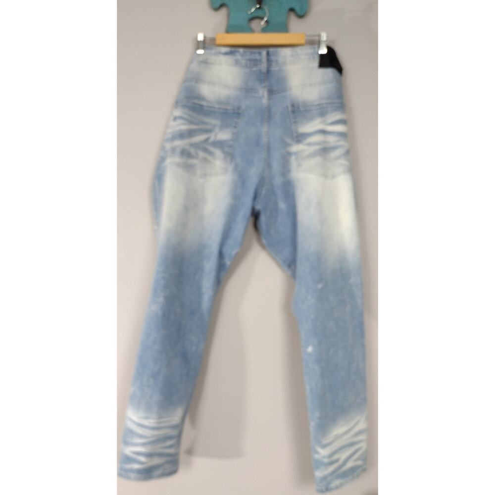 Vintage Y2K Denim Jeans Christian Carera  40 x 32 Distressed Light Wash - Picture 9 of 16